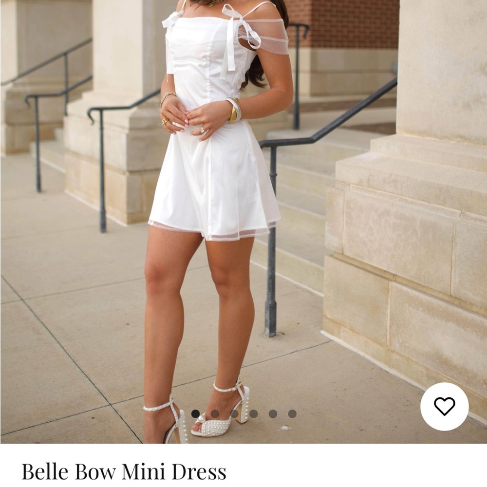 White Flutter Sleeve Spaghetti Strap Sundress
